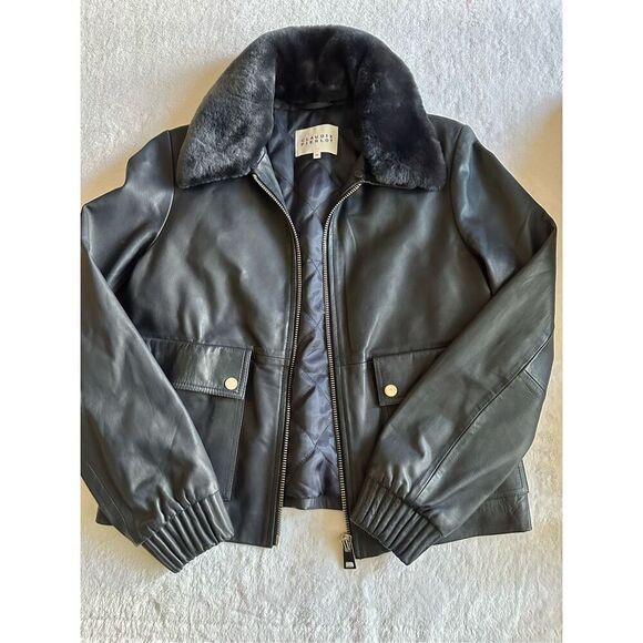 claudie pierlot Jackets & Blazers - claudie pierlot off black leather jacket size 40 (L)